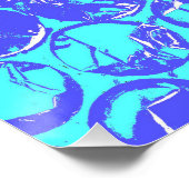 Poster Boucle pop art bleu (Coin)