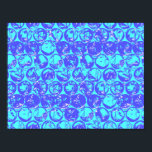 Poster Boucle pop art bleu<br><div class="desc">Motif d'enveloppement de bulle d'art pop en bleu et turquoise</div>