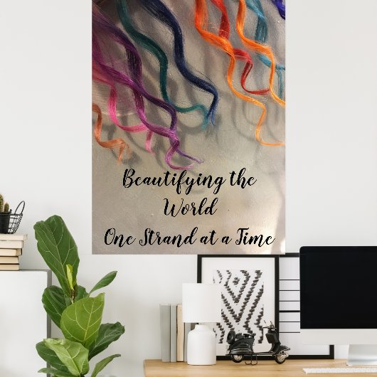 Poster Boucles colorées (Bureau à domicile)