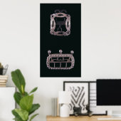 Poster Boucles d'argent, anglais, fin 18ème siècle (Bureau à domicile)