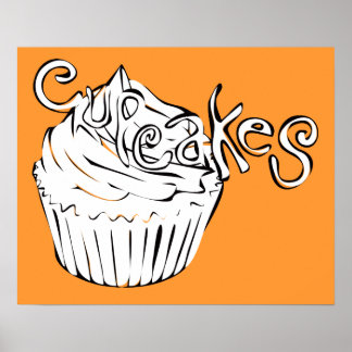 Poster boucles de cupcakes