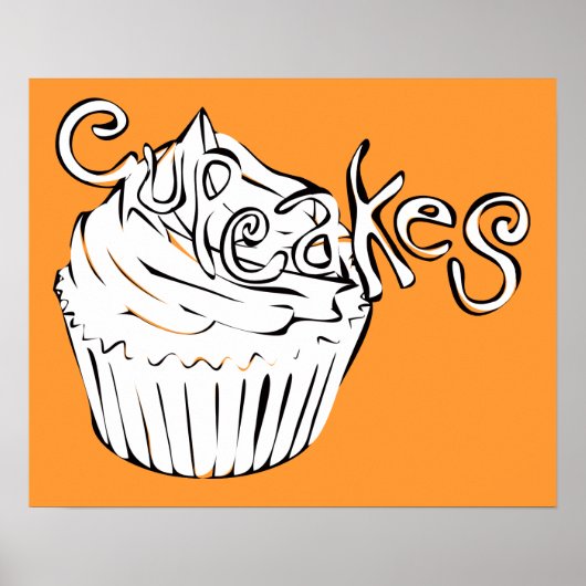 Poster boucles de cupcakes (Devant)