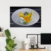 Poster Boucles de frénésie jaune (Bureau à domicile)
