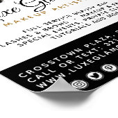 Poster Boucles d'oeil or glamour Broches Beauté Bar Promo (Coin)