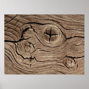 Poster Boucles en bois Faux Texture