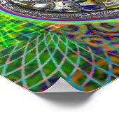 Poster Boucles florales Art moderne Abstrait (Coin)