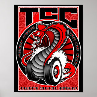 Poster Bouclier 11x14 toile rouge