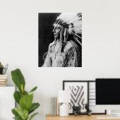 Poster Bouclier blanc - Arikara Amérindien (Bureau à domicile)