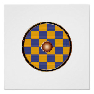 Poster Bouclier rond avec le drapeau de Surrey