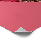 Poster Bouclier S rose Floral (Coin)