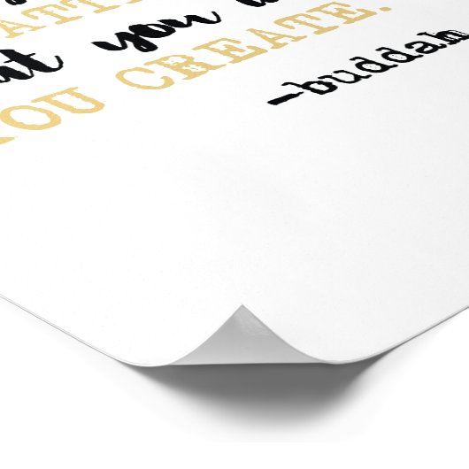 Poster Bouddah Ce Que Vous Pensez Devenir (Coin)