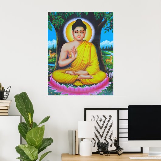Poster Bouddha (Bureau à domicile)