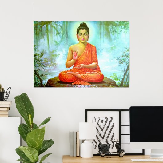 Poster Bouddha (Bureau à domicile)