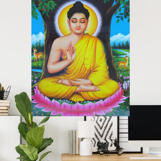 Poster Bouddha (Bureau à domicile)