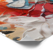 Poster Bouddha Abstrait coloré avec accent floral (Coin)