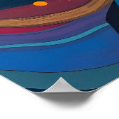 Poster Bouddha Abstrait et contemporain Art numérique (Coin)