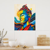 Poster Bouddha Abstrait et contemporain Art numérique (Cuisine)