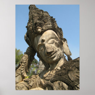 Poster Bouddha allongé ... Nong Khai, Isan, Thaïlande
