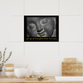Poster Bouddha avec citation inspirante (Cuisine)