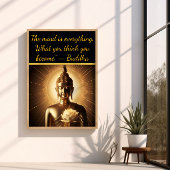 Poster Bouddha avec fleur de lotus