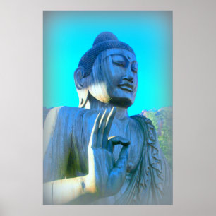 Poster Bouddha bleu
