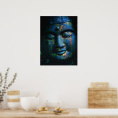 Poster Bouddha Bleu Om Peace (Cuisine)