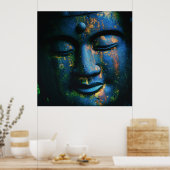 Poster Bouddha Bleu Om Peace (Cuisine)