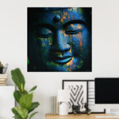 Poster Bouddha Bleu Om Peace (Bureau à domicile)
