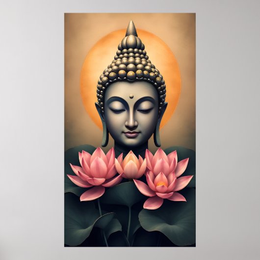 Poster Bouddha Bouddhisme Zen Spiritualité Paix (Devant)