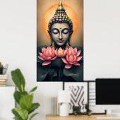 Poster Bouddha Bouddhisme Zen Spiritualité Paix (Bureau à domicile)