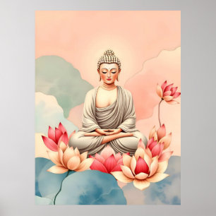 Poster Bouddha Bouddhisme Zen Spiritualité Paix