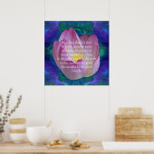 Poster Bouddha citation Lotus flower (Cuisine)