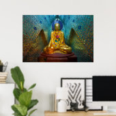 Poster Bouddha dans une alcôve ornée (Bureau à domicile)