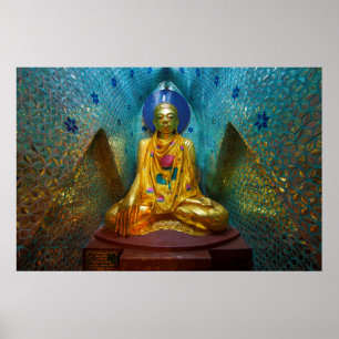 Poster Bouddha dans une alcôve ornée