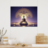 Poster Bouddha D'Oeuvre Serene En Aura Tranquille (Cuisine)