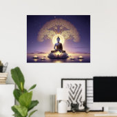 Poster Bouddha D'Oeuvre Serene En Aura Tranquille (Bureau à domicile)