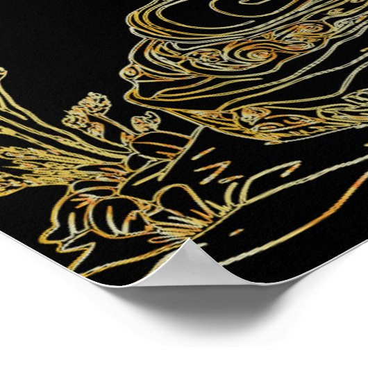 Poster Bouddha d'or (Coin)