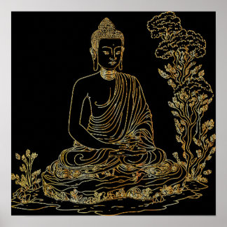 Poster Bouddha d'or