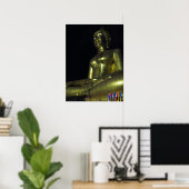 Poster Bouddha doré la nuit (Bureau à domicile)