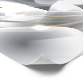 Poster Bouddha en argent et or Lotus (Coin)