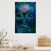 Poster Bouddha et Nénuphar rose (Cuisine)