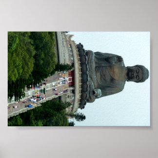 Poster Bouddha géant Hong Kong assis