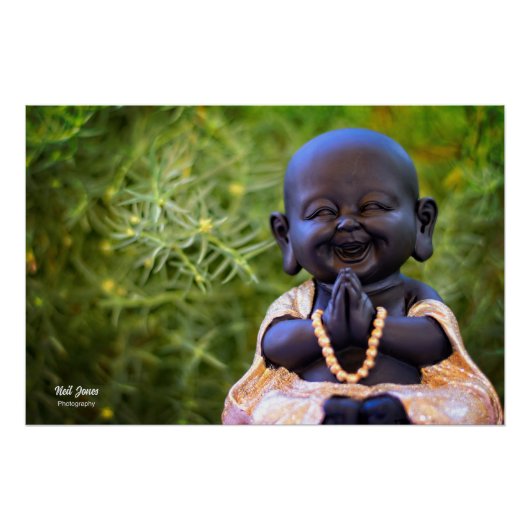 Poster Bouddha heureux (Devant)