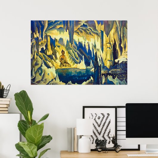 Poster Bouddha, le conquérant par Nicholas Roerich (Bureau à domicile)