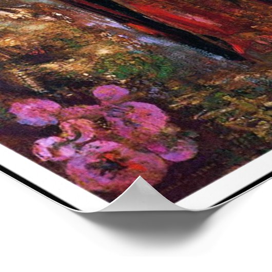 Poster : Bouddha marche parmi les fleurs (Coin)