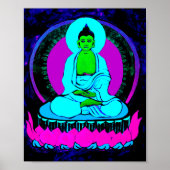 Poster Bouddha néon moderne (Devant)