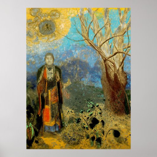POSTER BOUDDHA PAR REDON GRANDE IMPRIMATION SUR CANVAS (Devant)