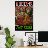 POSTER BOUDDHA PURE SATIVA (Bureau à domicile)