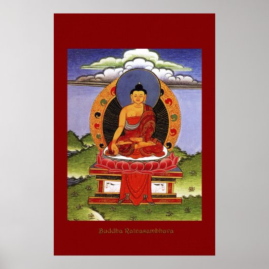 Poster Bouddha Ratnasambhava Série d'affiches d'art relig (Devant)
