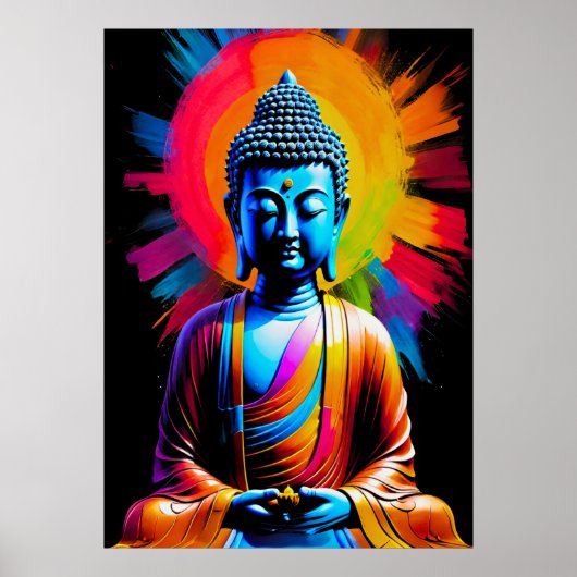 Poster Bouddha - Rayons de Tranquillité (Devant)